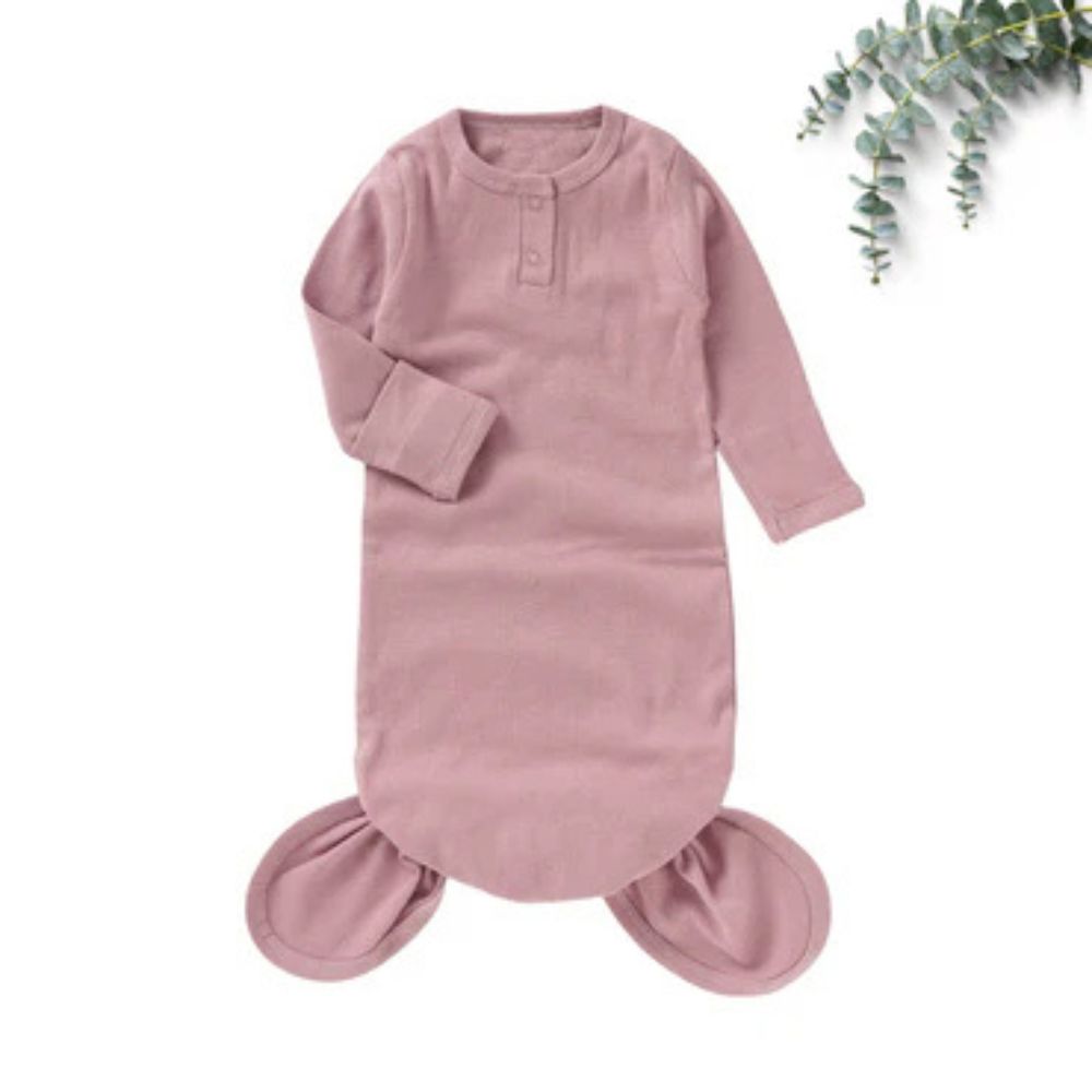 Dusty Rose Knotted Gown by BabyBells